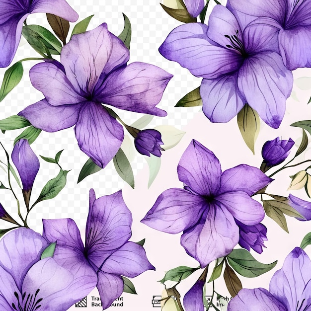 PSD purple flowers isolated background fabric cute