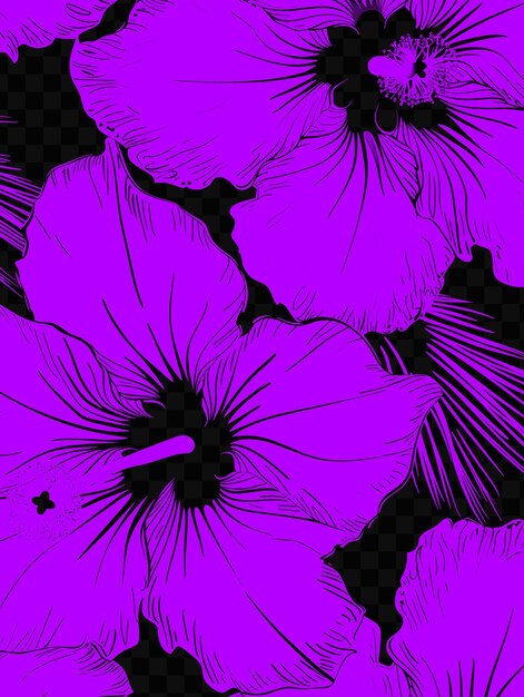 PSD Фиолетовые цветы с фиолетовым фоном и слова quot crepe quot внизу