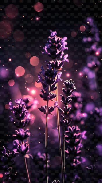 PSD purple flowers with purple and white dots on the bottom