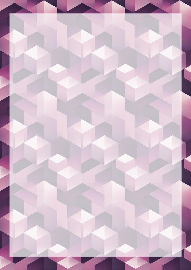 PSD purple geometric cube pattern