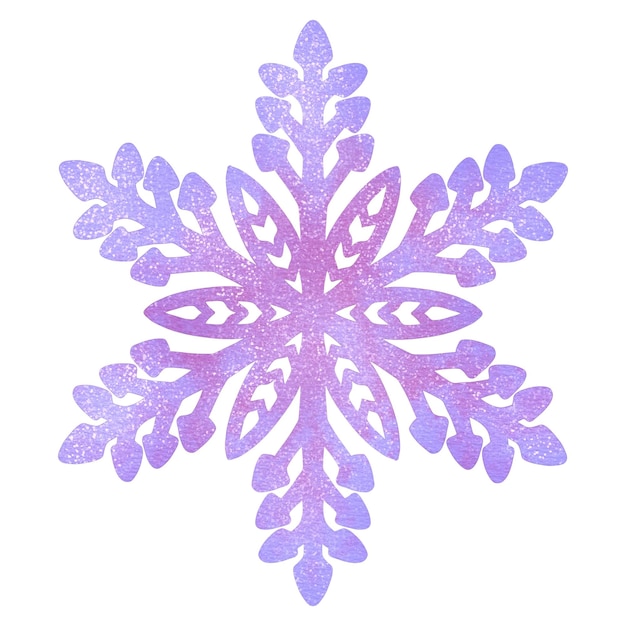 Purple Glitter Snowflake 1