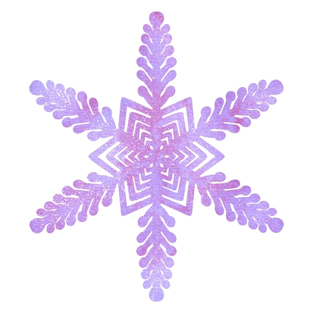 Purple Glitter Snowflake 2