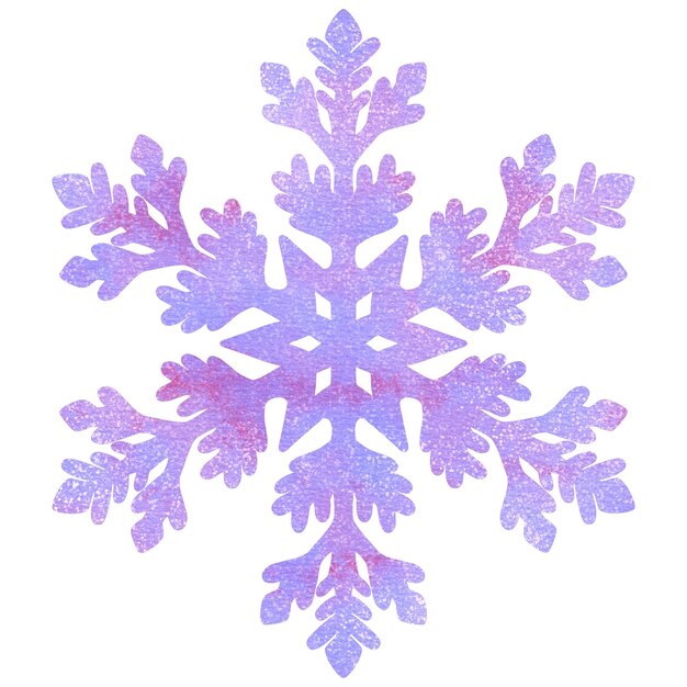 Purple Glitter Snowflake 8