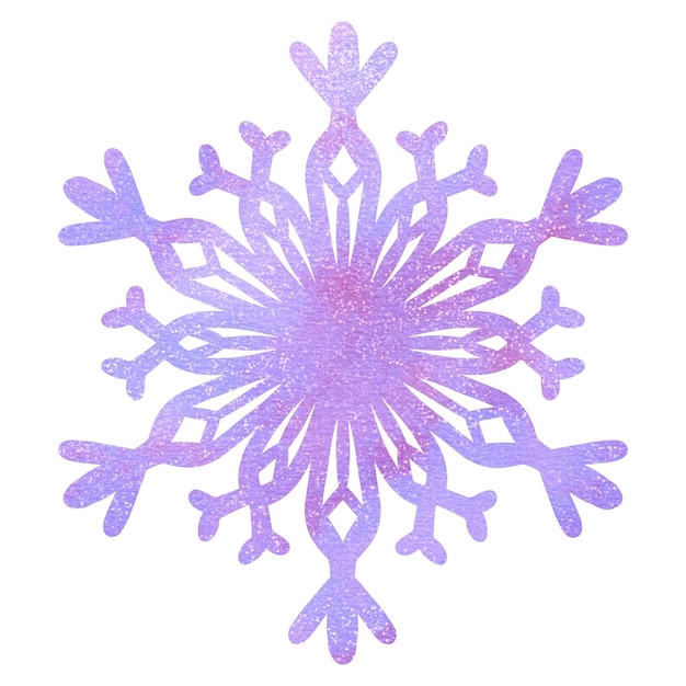 PSD purple glitter snowflake 9