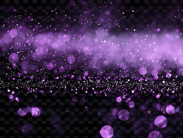 PSD purple glitters are on a black background