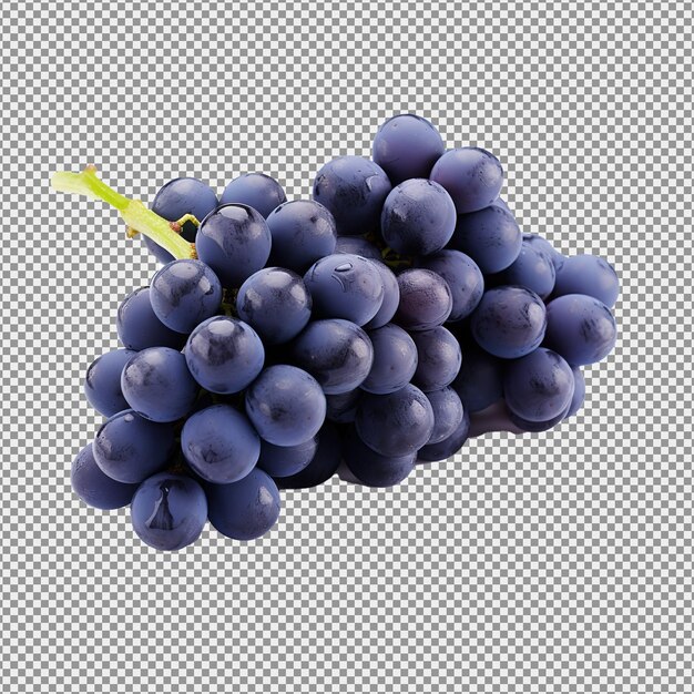 PSD purple grape isolated on white background clipping path full depth of field