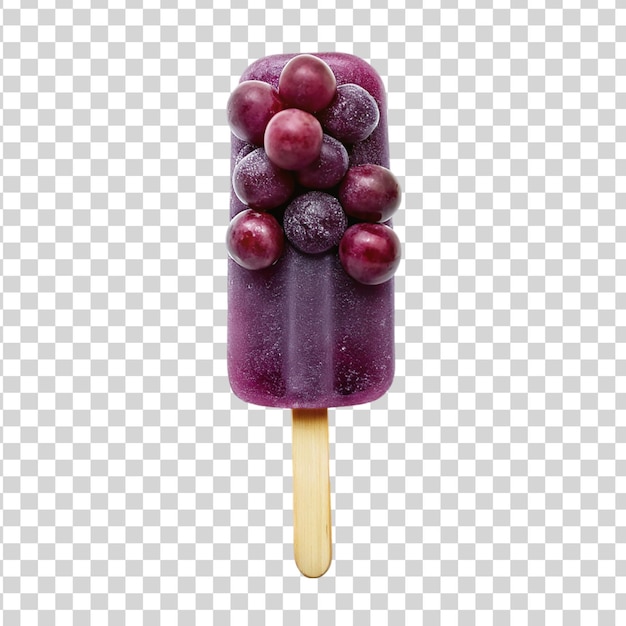 PSD popsicle d'uva viola isolato su uno sfondo trasparente