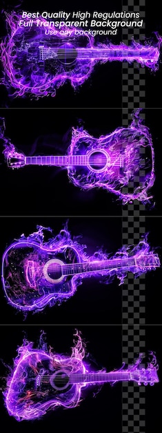 PSD the purple guitar is made by the artist