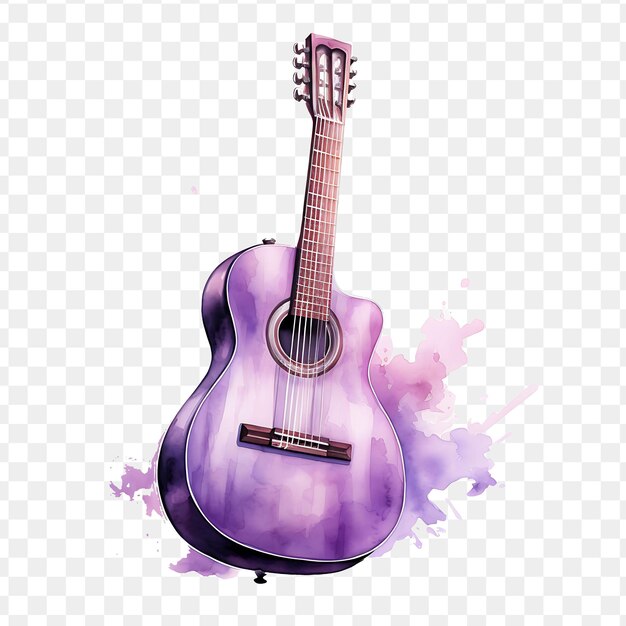 PSD a purple guitar with a purple handle and a purple background