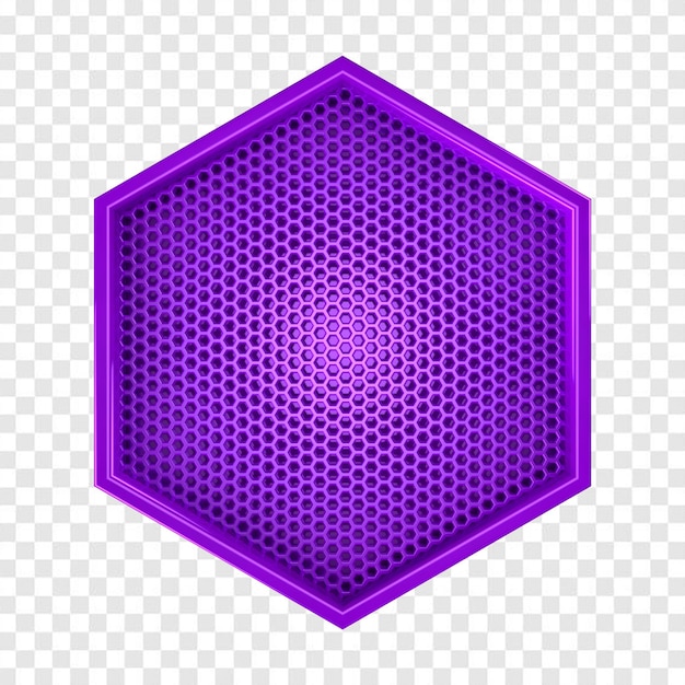 PSD purple hexagon hexagon icon on a transparent background.