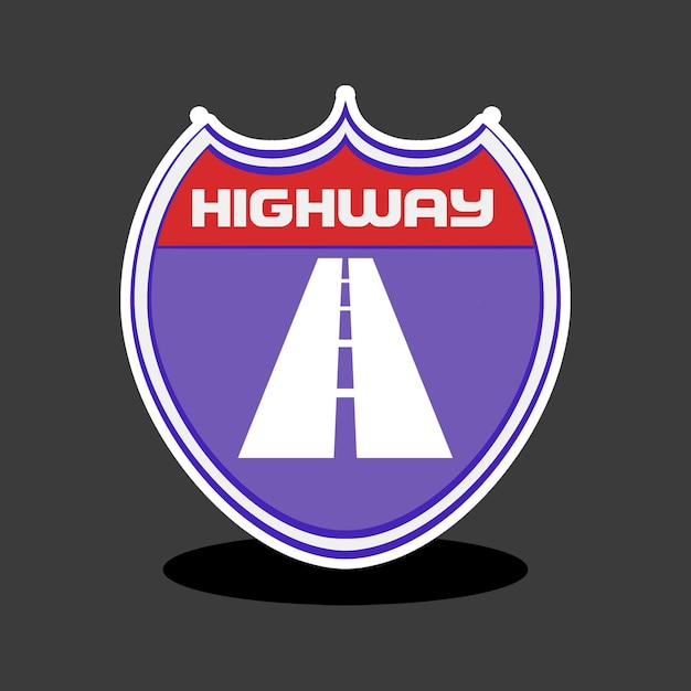 PSD the purple highway road sign