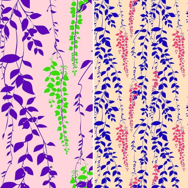 PSD purple leaves on a pink background