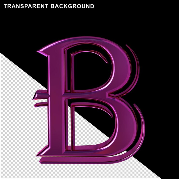 PSD 紫色字母 b