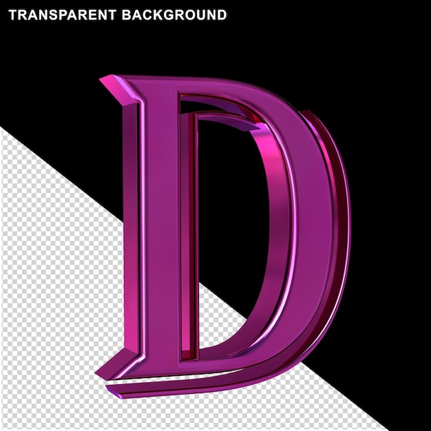 PSD purple letter d