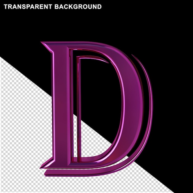 PSD purple letter d