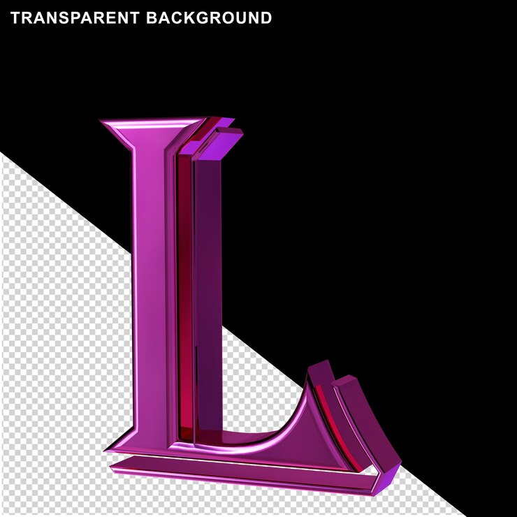 PSD purple letter l