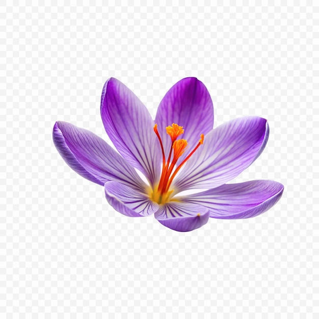 a purple lily with a white background