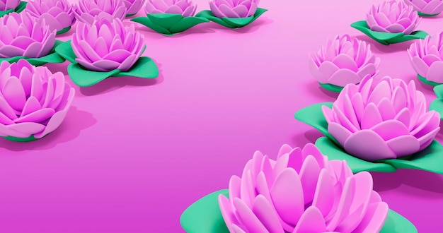 보라색 배경에 보라색 로터스 꽃
