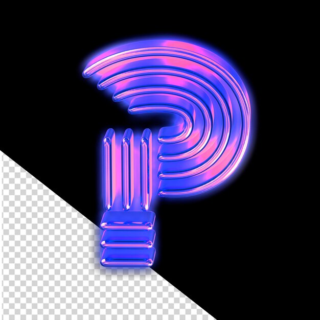 PSD purple luminous symbol