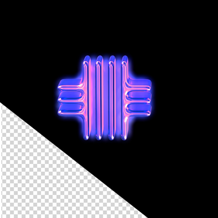 PSD purple luminous symbol