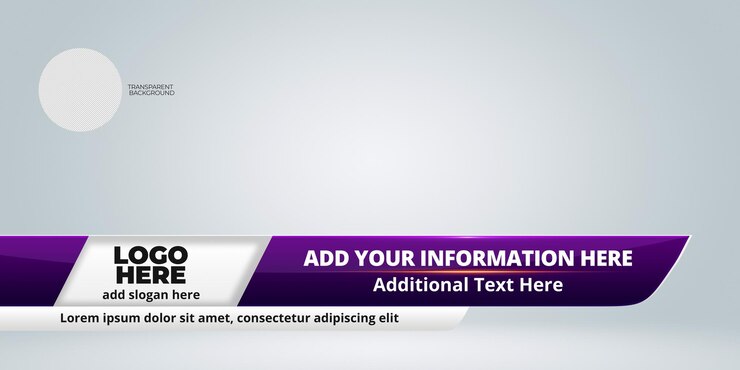 PSD purple modern lower third