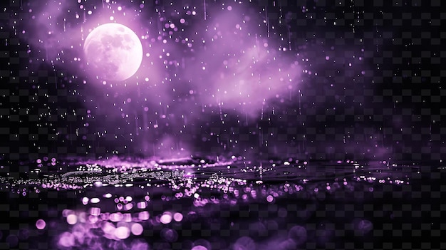 PSD purple moon on a purple background