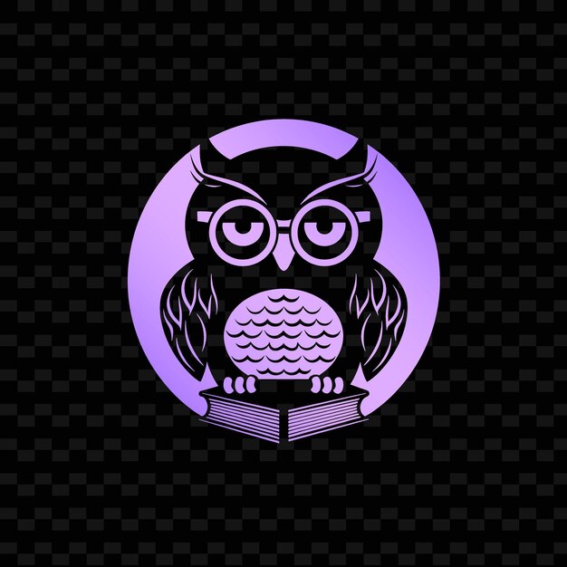 PSD a purple owl with a purple background with a purple background