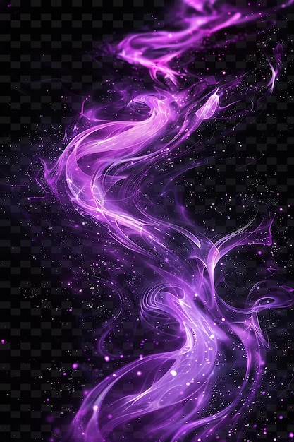 PSD purple and pink abstract fractal with a black background