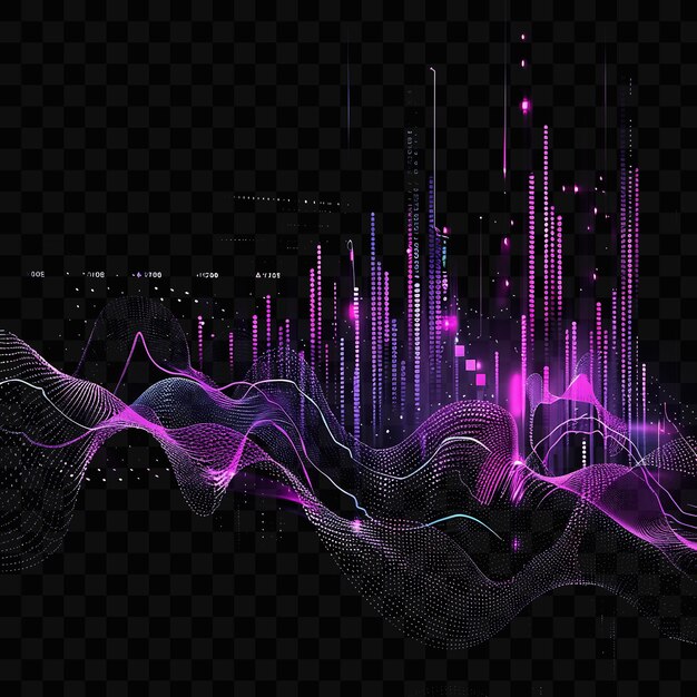 A purple and pink abstract image of a city