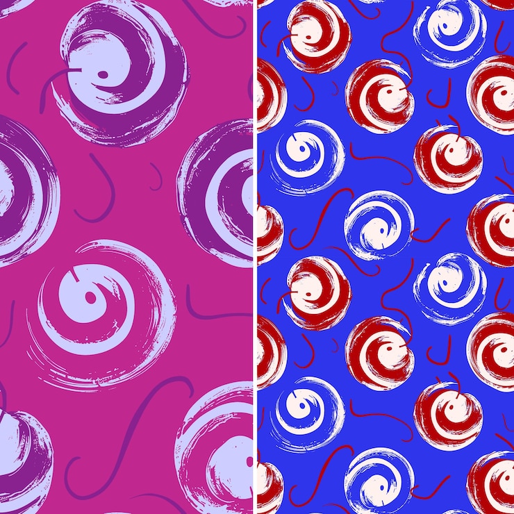 PSD a purple and pink background with a white swirl and circles