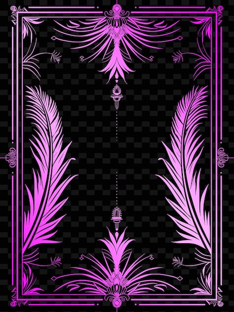 A purple and pink design with a black background