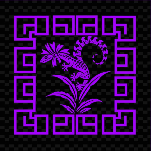 PSD un fiore viola e rosa con uno sfondo viola con un disegno di fiori al centro