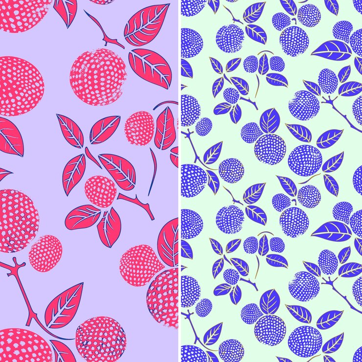 PSD the purple and pink pattern is from the collection of fruit