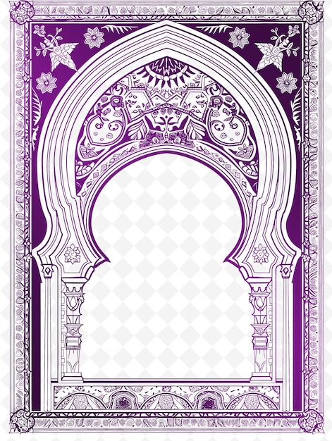 PSD a purple and pink picture of a window with a floral pattern