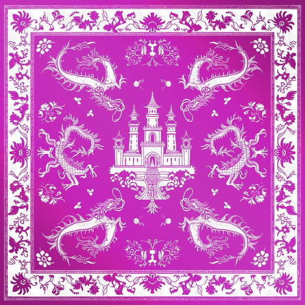 PSD a purple and pink wall with a white chandelier on it