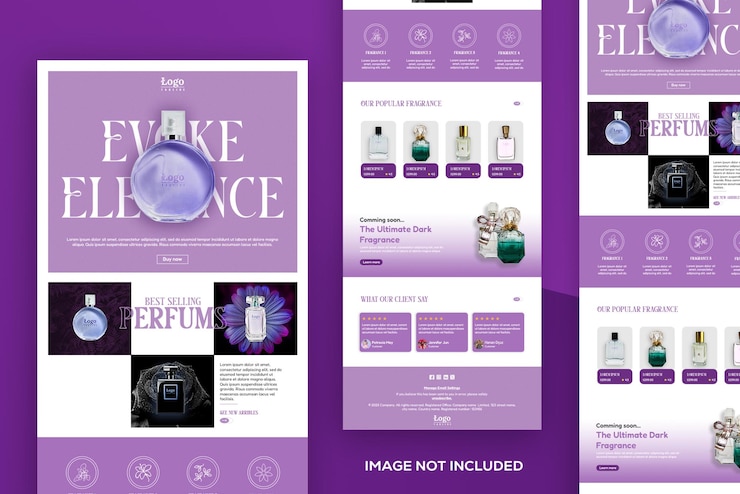 PSD a purple poster for a beauty products called beauty products