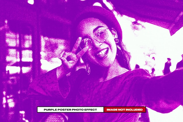 Purple poster photo effect