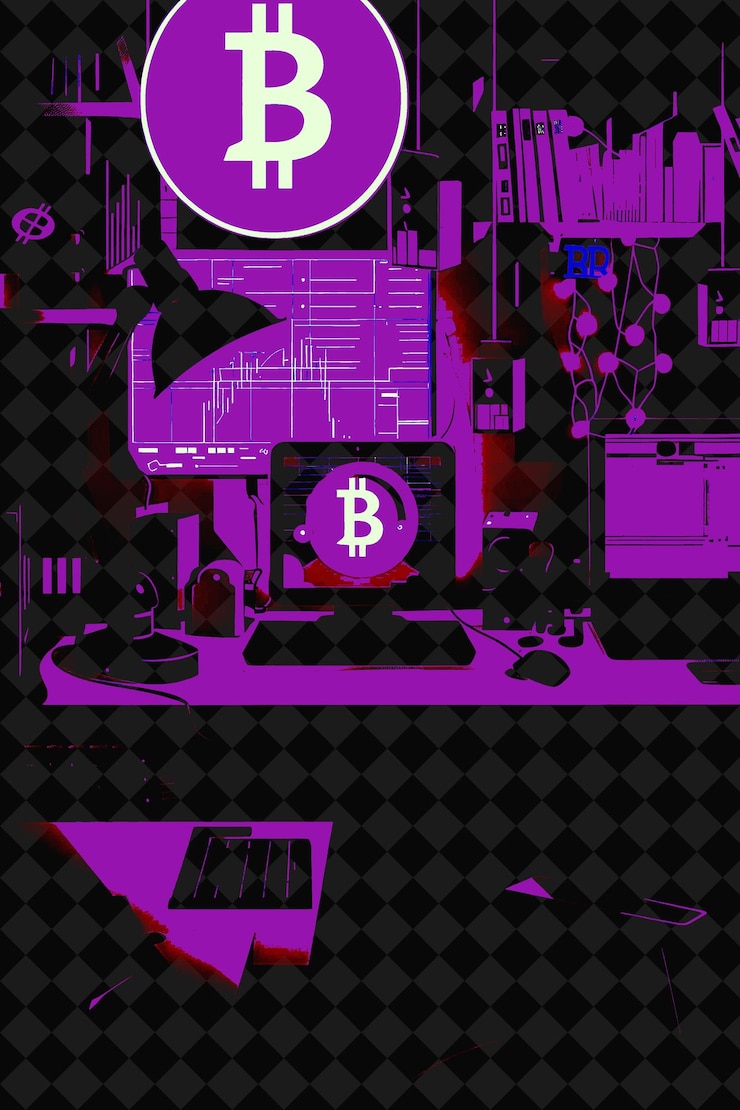 PSD a purple poster with a letter b on it