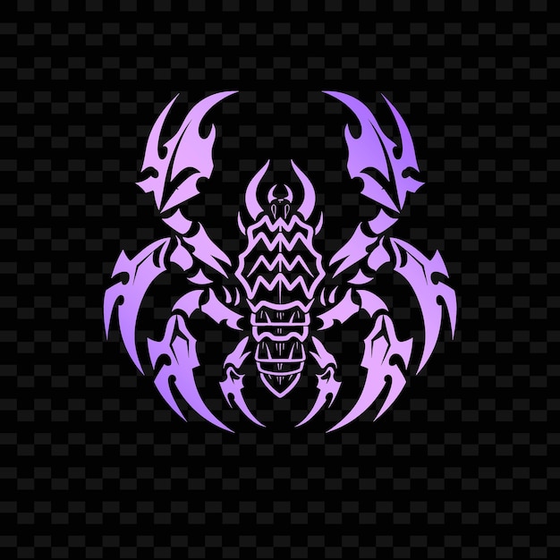 Un logo viola e viola con uno sfondo nero con un fiore viola