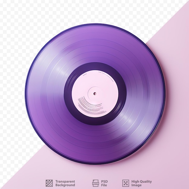 PSD purple record alone on transparent background