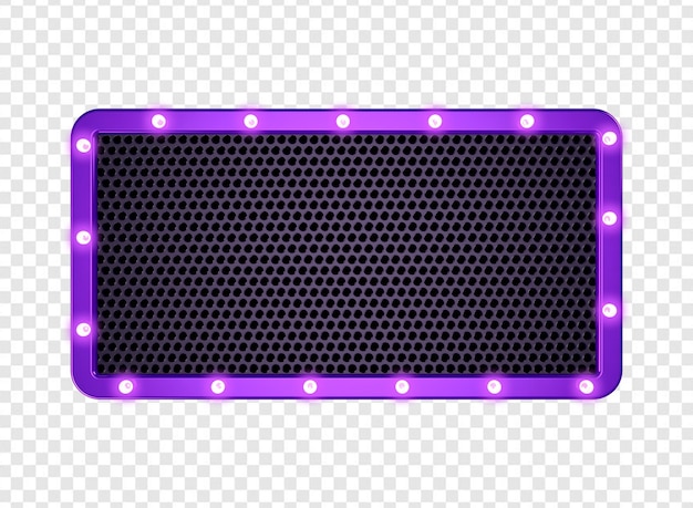 PSD purple rectangular panel with lamps