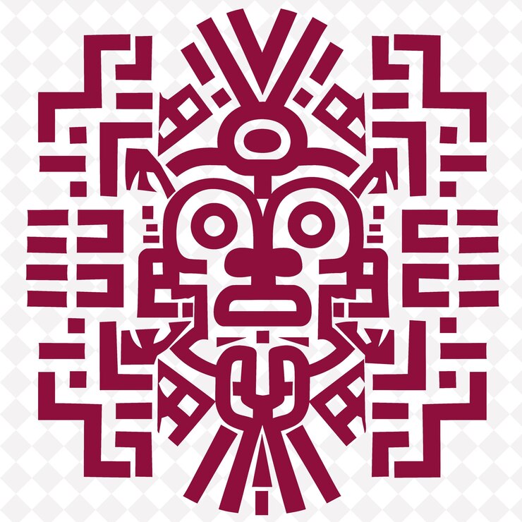 PSD a purple and red geometrical symbol with a white background