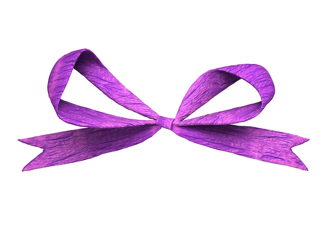 Purple ribbon with a heart on the bottom