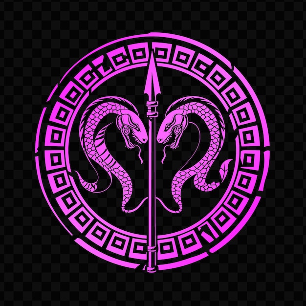 PSD a purple shield with a dragon on the top