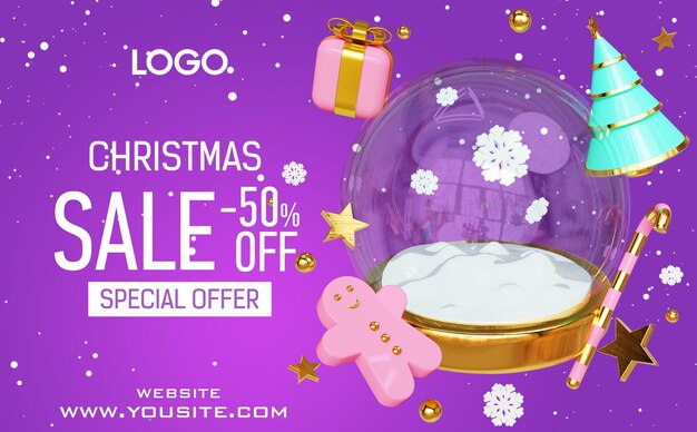 A purple sign that says christmas sale on it