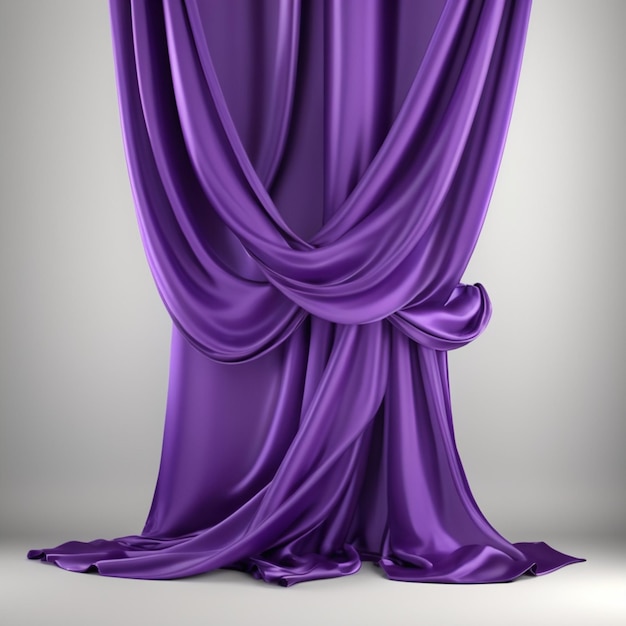 PSD 紫色の糸のカーテン (psd) を白い背景に