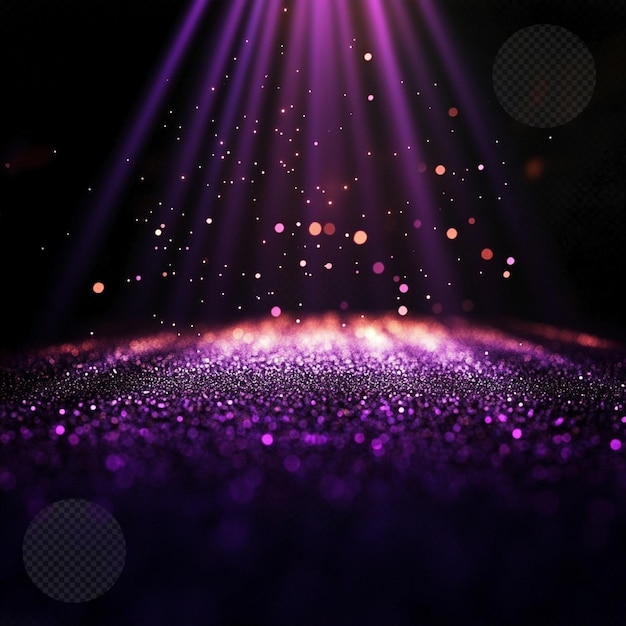 Purple Spotlight Glittering Stage met Balken