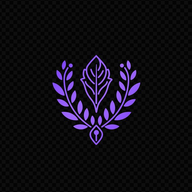 PSD purple symbol on a black background