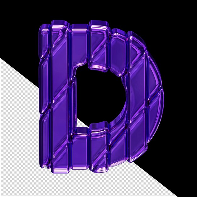 Purple symbol in a frame letter d