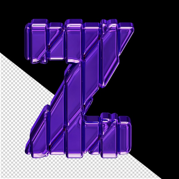 Purple symbol in a frame letter z